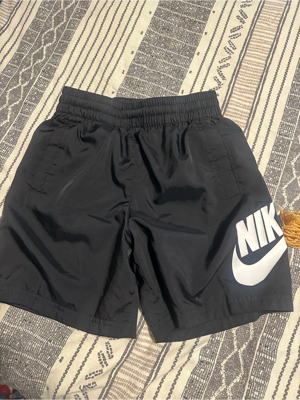 Nike Black Shorts with White Logo Tag